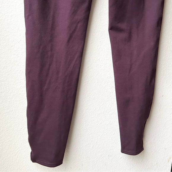 Spanx Ponte Ankle Legging Shapewear Contoured Waistband Burgundy Brandywine Sz L - Picture 9 of 14